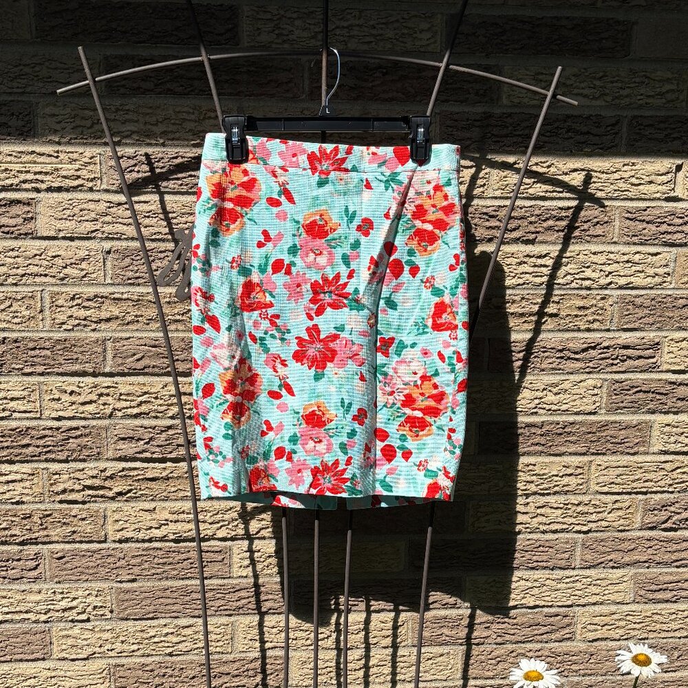 J.Crew Factory floral pencil skirt, size 2